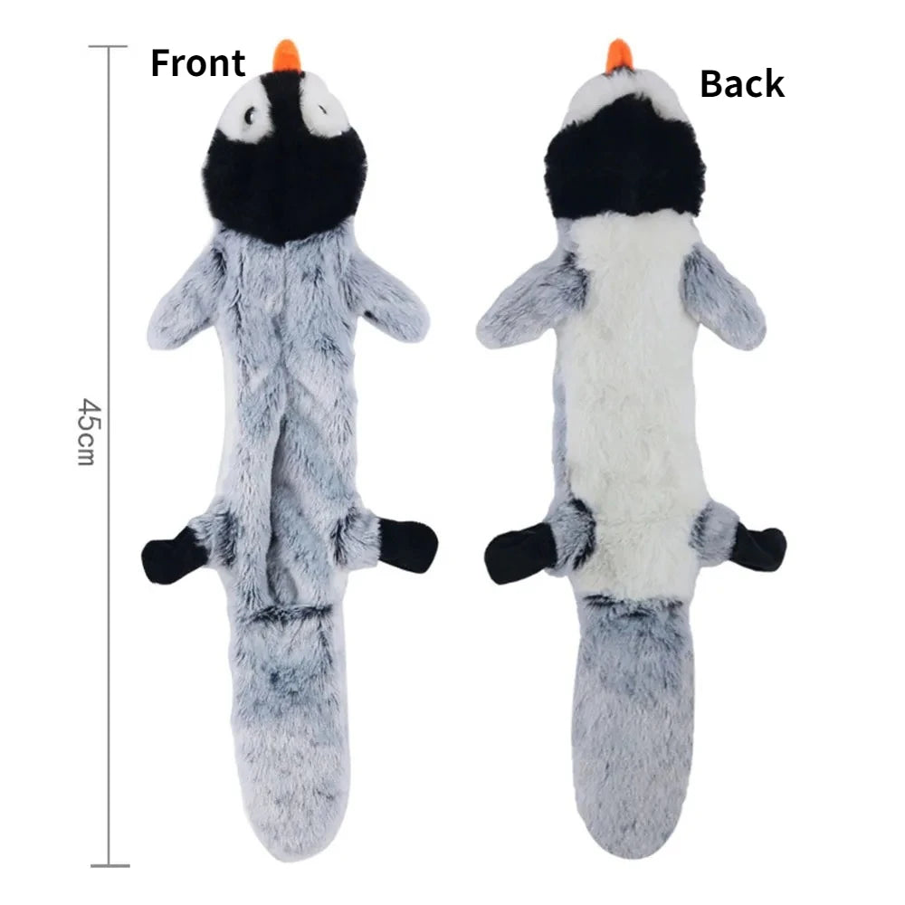 No Stuffing Plush Squeaky Dog Chew Toy with Crinkle Paper & Squeakers