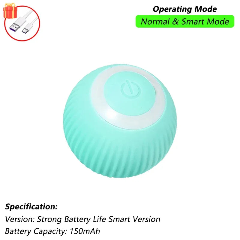 Automatic Rolling & Interactive Smart Cat Toy Ball with Faux Tail