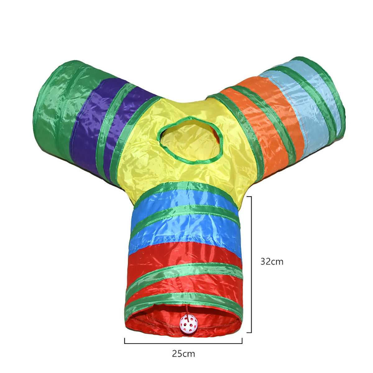Foldable Interactive Cat Tunnel Tube Toy with Crinkle Play