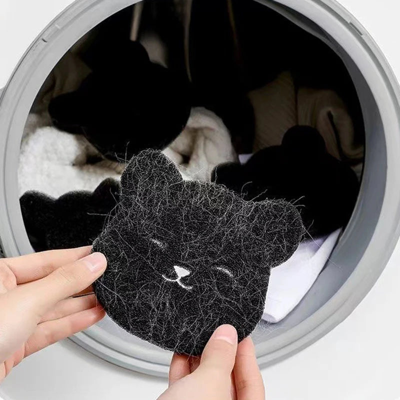 Reusable Washing Machine Pet Hair Remover & Bear Sticky Sponge Catcher