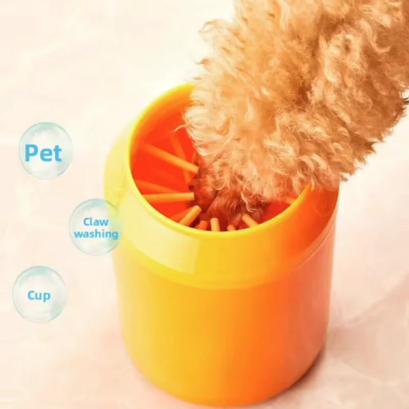 Portable Silicone Dog Paw Cleaner Cup & Gentle Foot Washing Brush